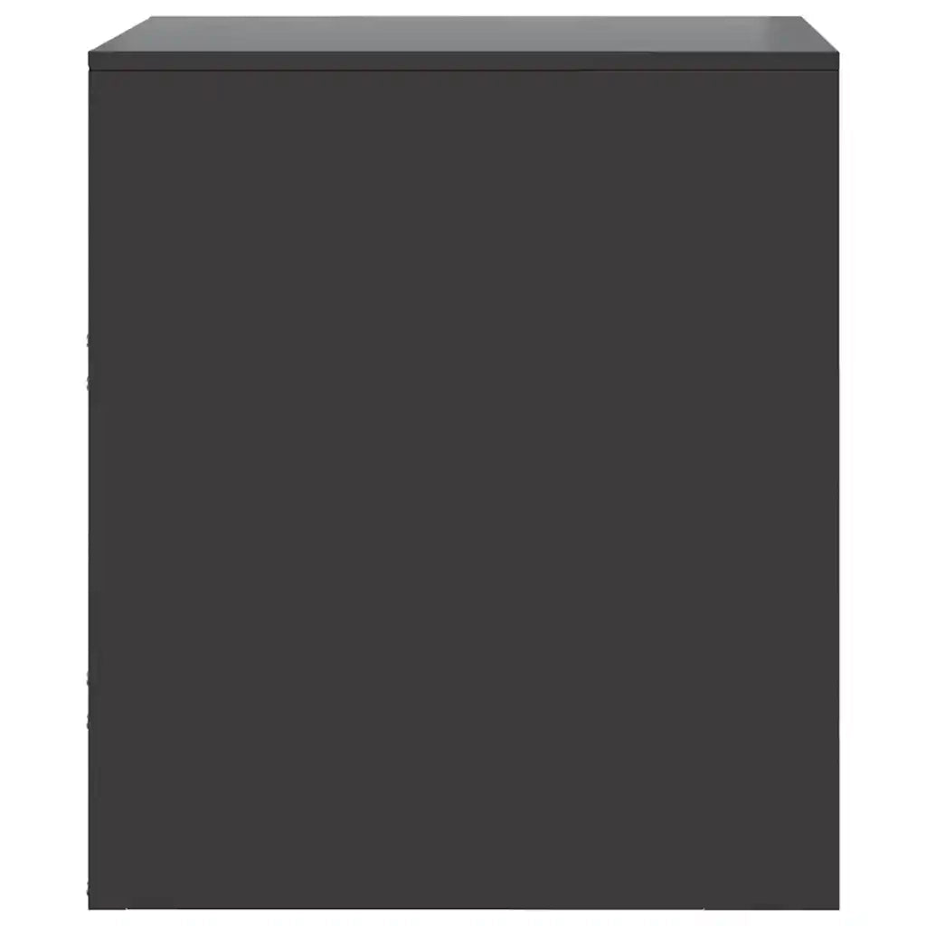 Comodini 2 pz-Set di 2 Tavolino da notte Neri 34,5x39x44 cm in Acciaio 463117