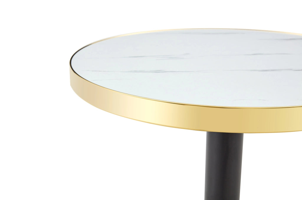 TAVOLINO Rotondo 75x71x23 cm Bianco MDF