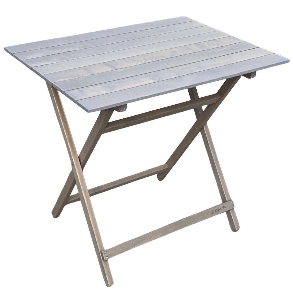 Tavolo tavolino picnic grigio in legno da cm 100 x 60 pieghevole