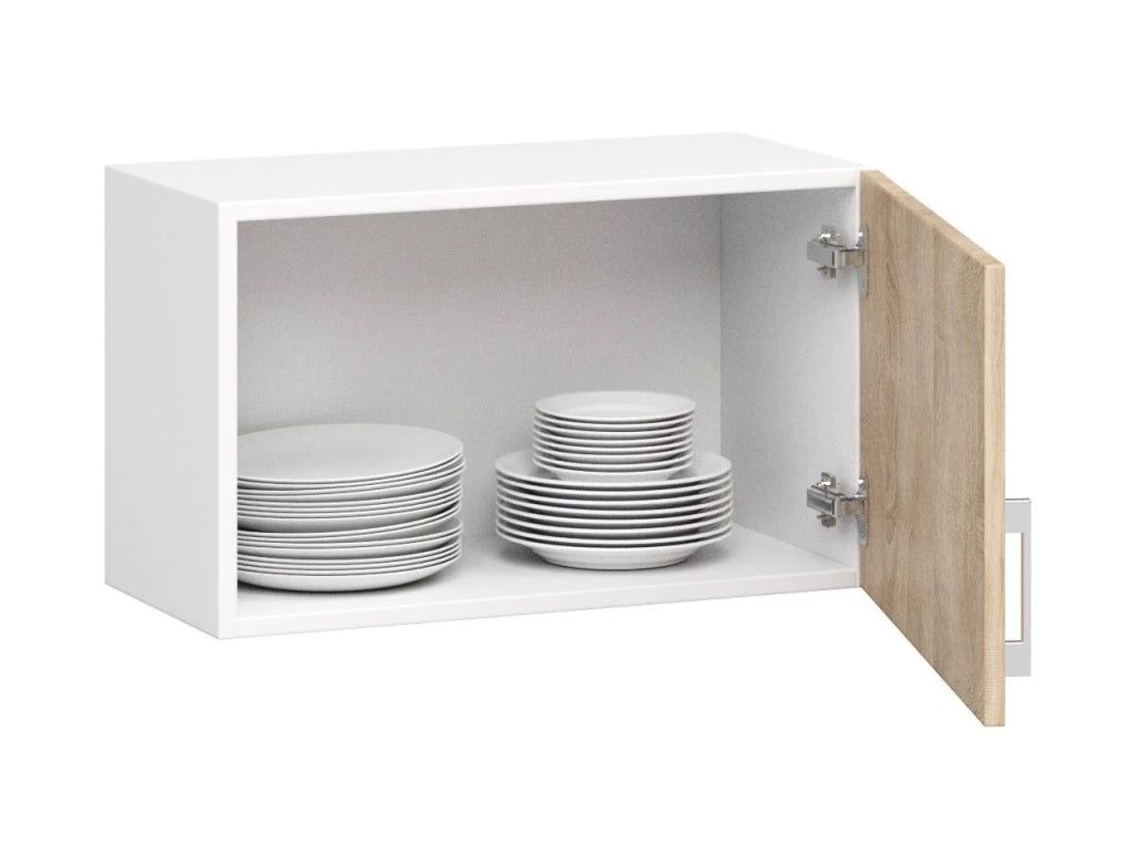 Mobile da cucina pensile sistema AKORD LIMA Bianco 60 cm 1 anta inserto frontale Sonoma Quercia 60x30,5x29 cm
