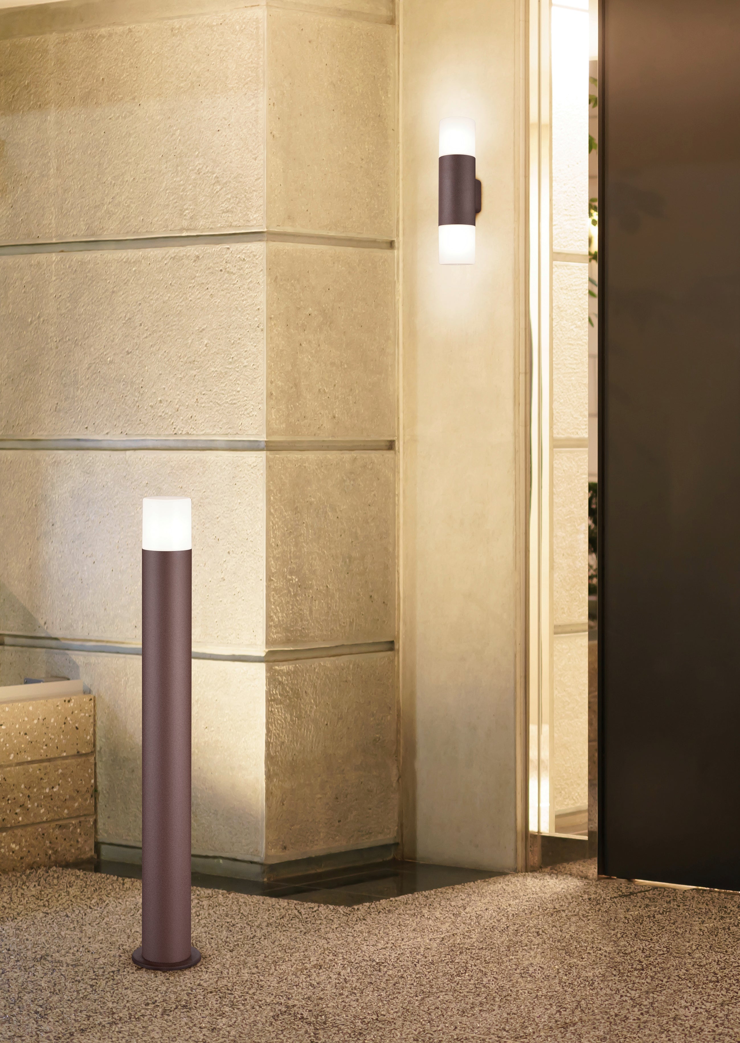 Palo da Esterno  E27 in Pressofusione di alluminio Ruggine