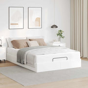 Struttura letto con materasso con materasso 2 pcs Bianco PVC
