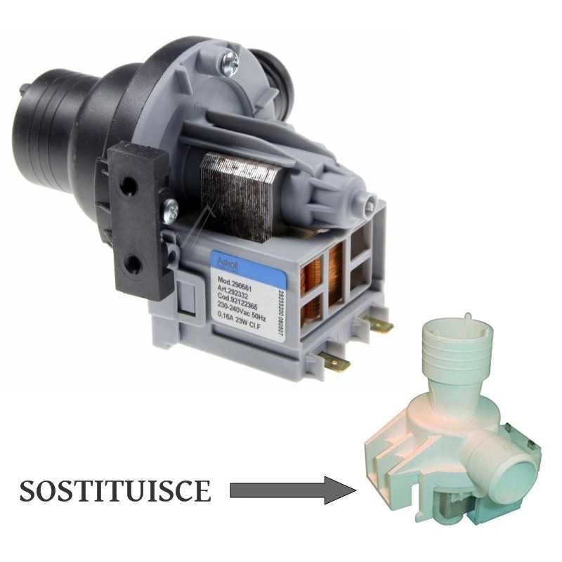 Pompa scarico acqua lavatrice Candy 92122365 91200600 vecchia serie - Candy Hoover Iberna Zerowatt