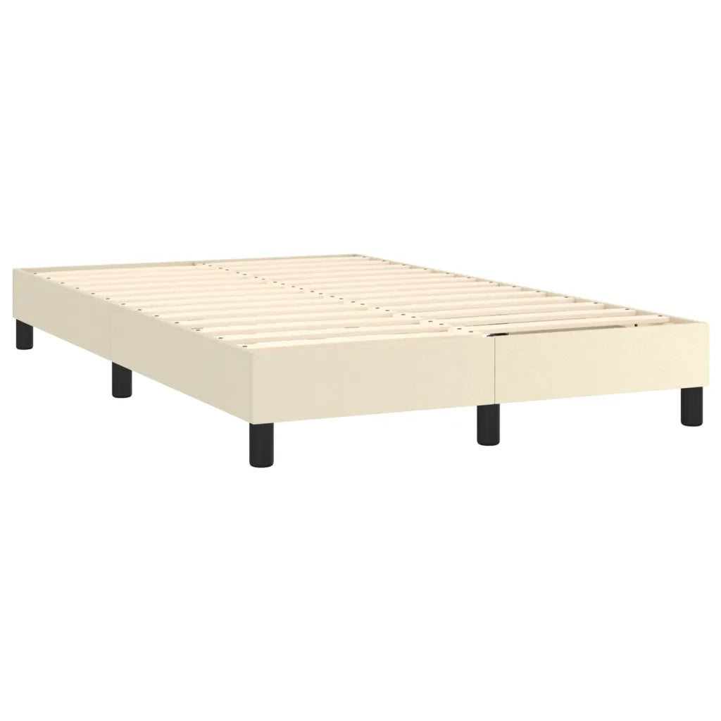 Giroletto a Molle con Materasso Crema 120x200 cm in Similpelle 3141115
