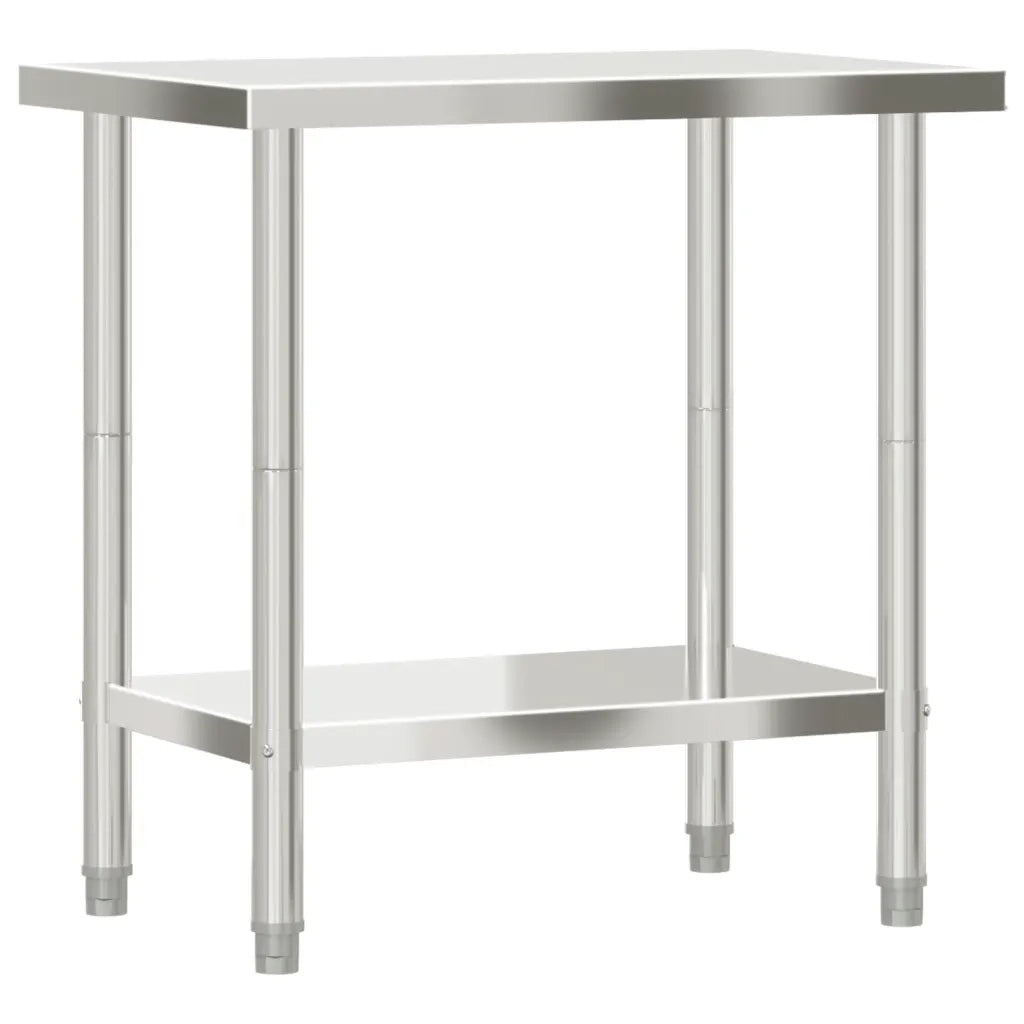 Tavolo da Lavoro da Cucina 82,5x55x85cm in Acciaio Inossidabile CFW3710399