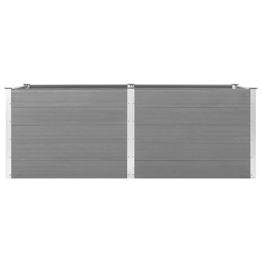 Letto Rialzato da Giardino 250x100x91 cm in WPC Grigio