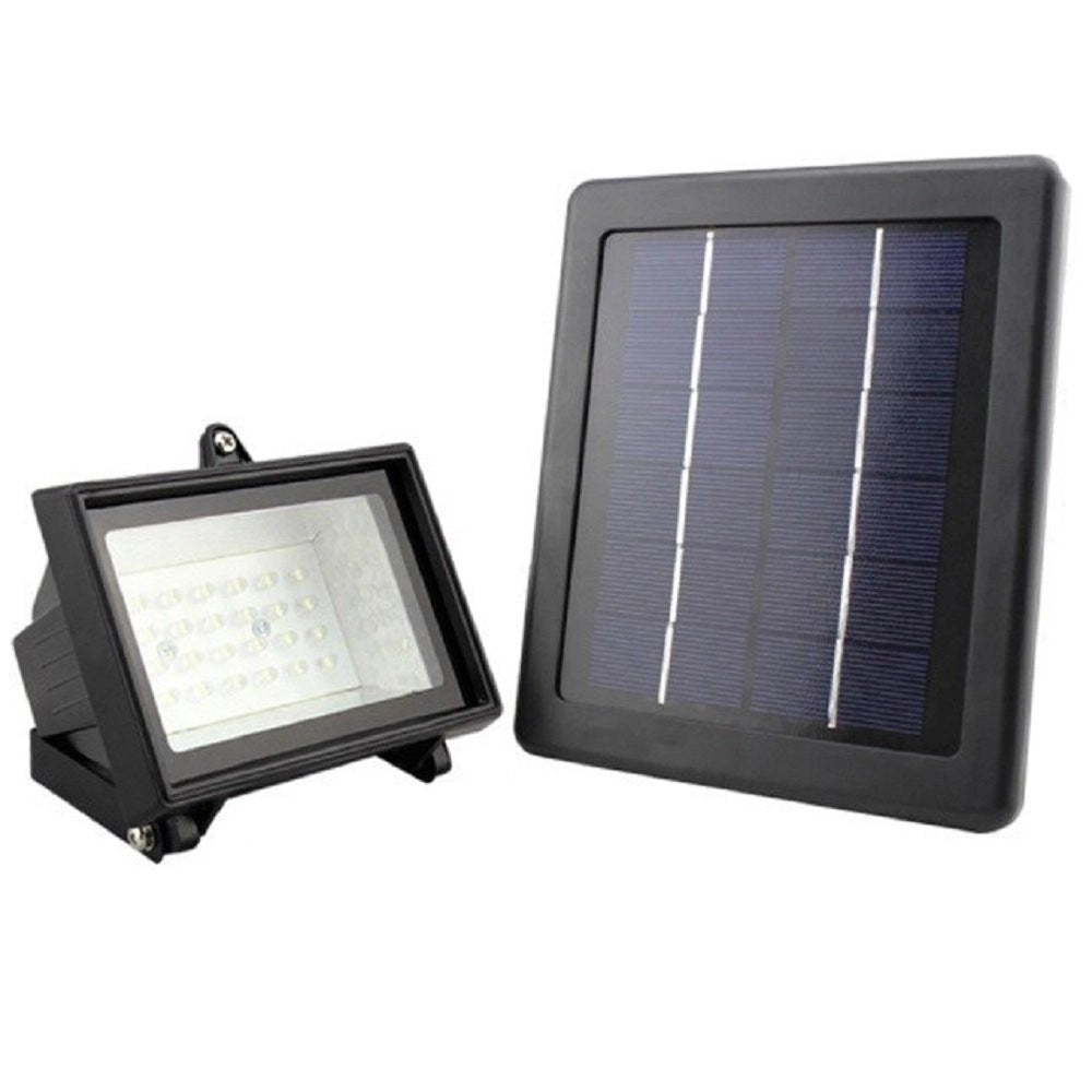 Trade Shop - Faro Led Con Pannello Solare Illuminazione Esterna Da Giardino 40 Led 2,5w 6v -
