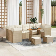 Set Divano da Giardino con cuscino 10 pcs beige e panna 3363421