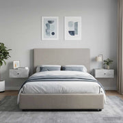 Mobiletto da notte a muro con cassetto 2 pcs Grigio Cemento 898112