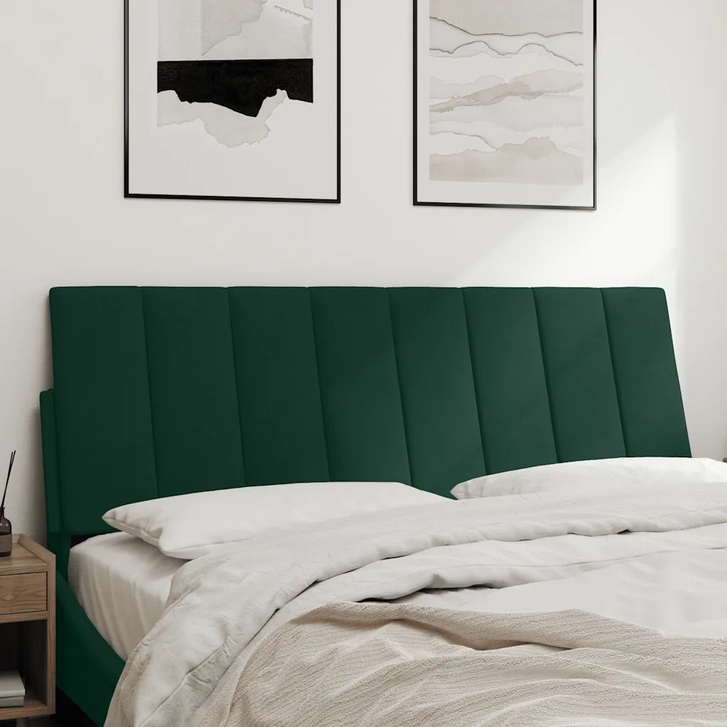 Cuscino Testiera Hanko Verde Scuro 120 cm in Velluto CFW3119037