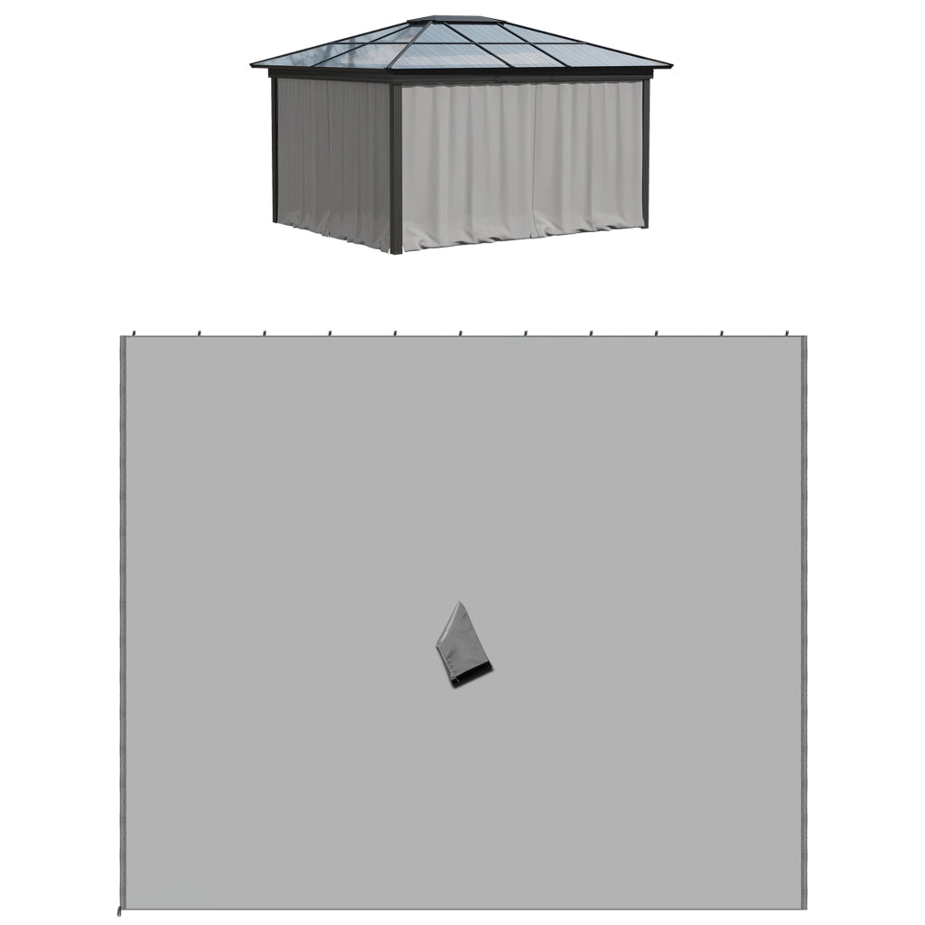 Tenda sostitutiva per gazebo ¨C zephmum ¨C grigio chiaro 302x205 cm 4 pezzi