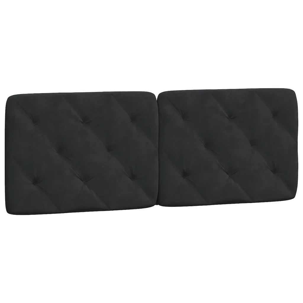 Giroletto con LED senza Materasso-Struttura Letto Nero 140x200 cm in Velluto