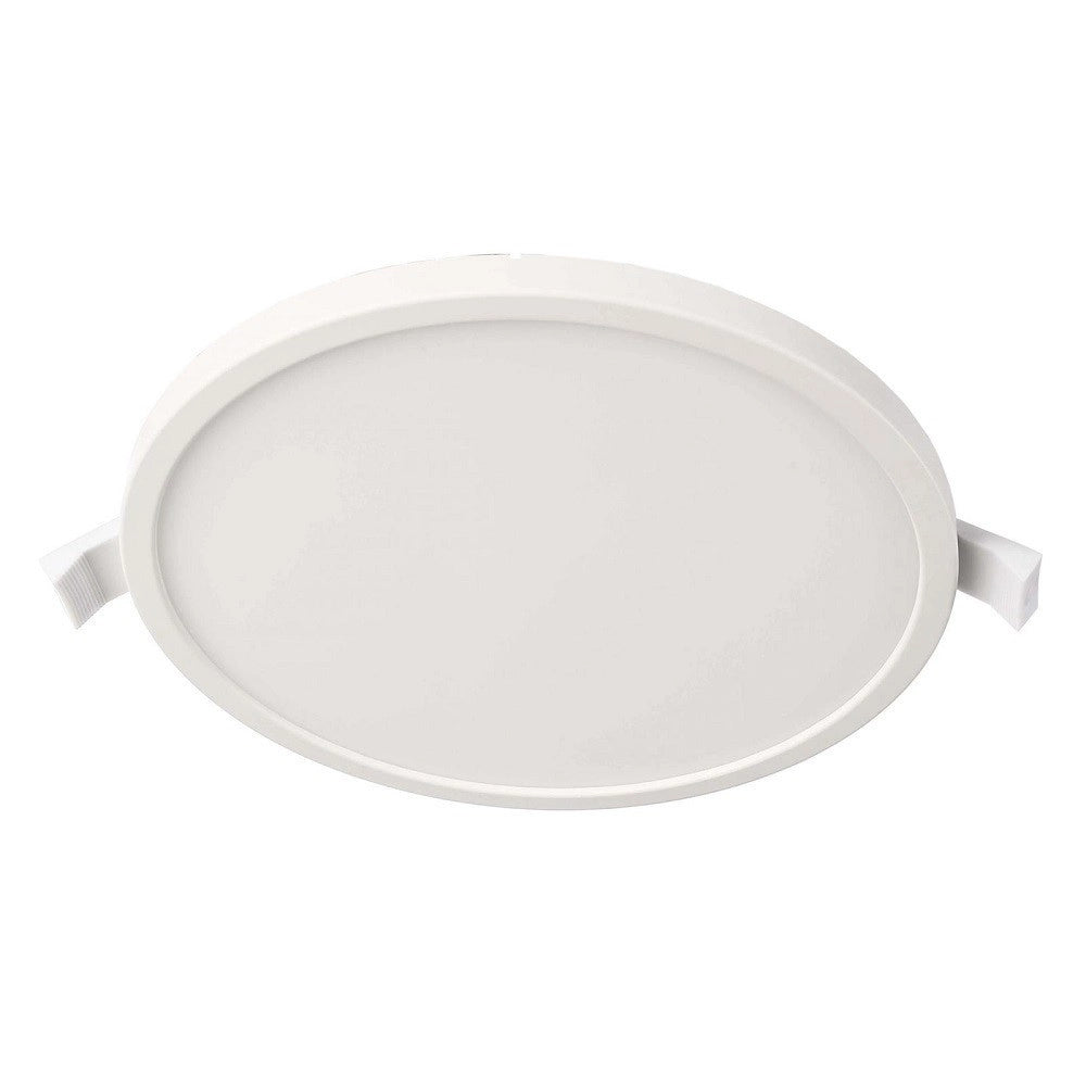 Trade Shop - Plafoniera Tonda Moderna Incasso 18 Cm Faretto Pannello Led 12 W Luce Calda 230v -