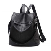 Borsa da Donna Antifurto Impermeabile a Portaoggetti in Pelle, Nero