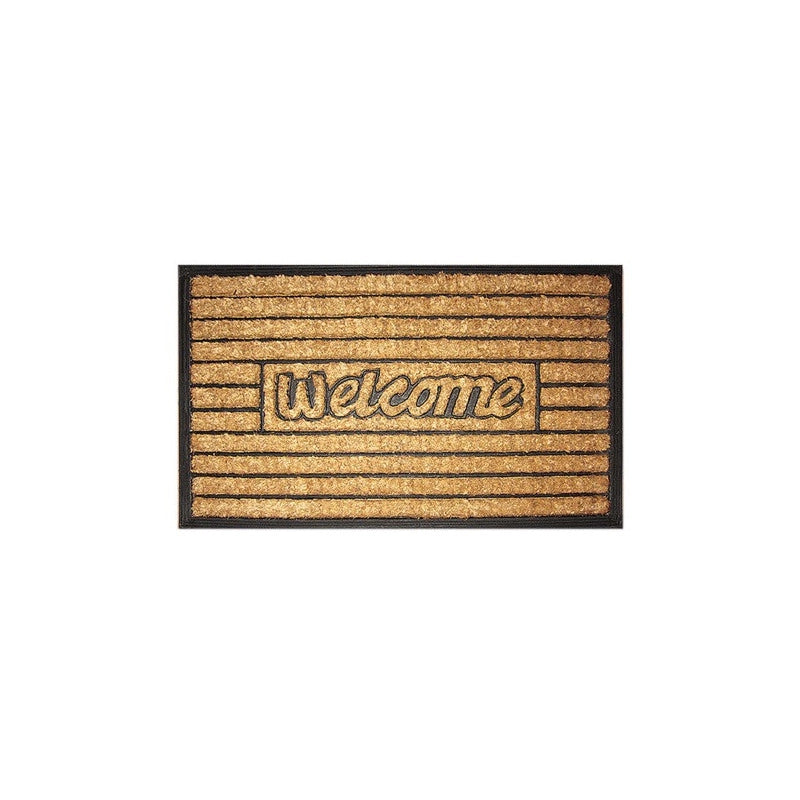 Zerbino Brixo Cocorub Welcome 40x80 cm – Fibra di Cocco, Supporto in Gomma, Design Welcome