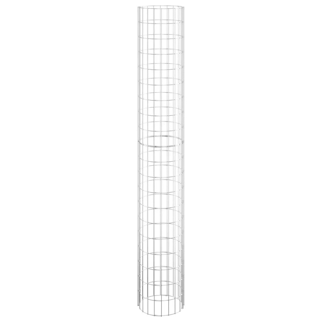 Fioriere Gabbione Circolare 3 pz in Acciaio Zincato Ã˜30x200 cm