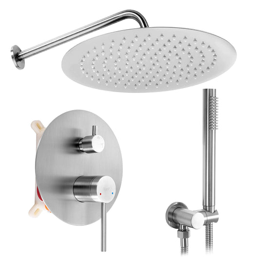 Set Doccia Da Incasso Rea Foss Clif Nickel Brush + Box