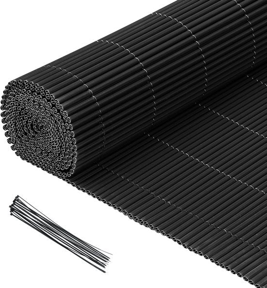 Schermo di separazione per giardino e terrazza 0,9x4m in PVC, resistente al vento e al tempo, resistente ai raggi UV, in colore antracite