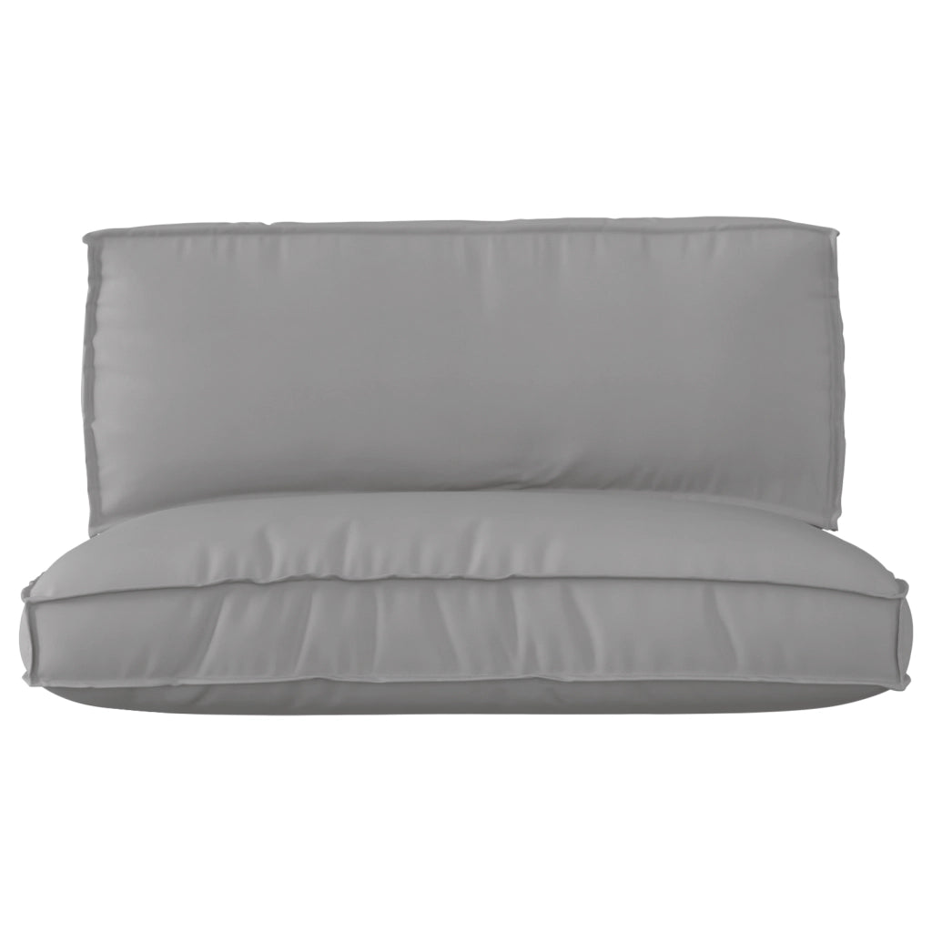 Set di Cuscini per Pallet a 2 Pezzi Grigio in Tessuto Oxford