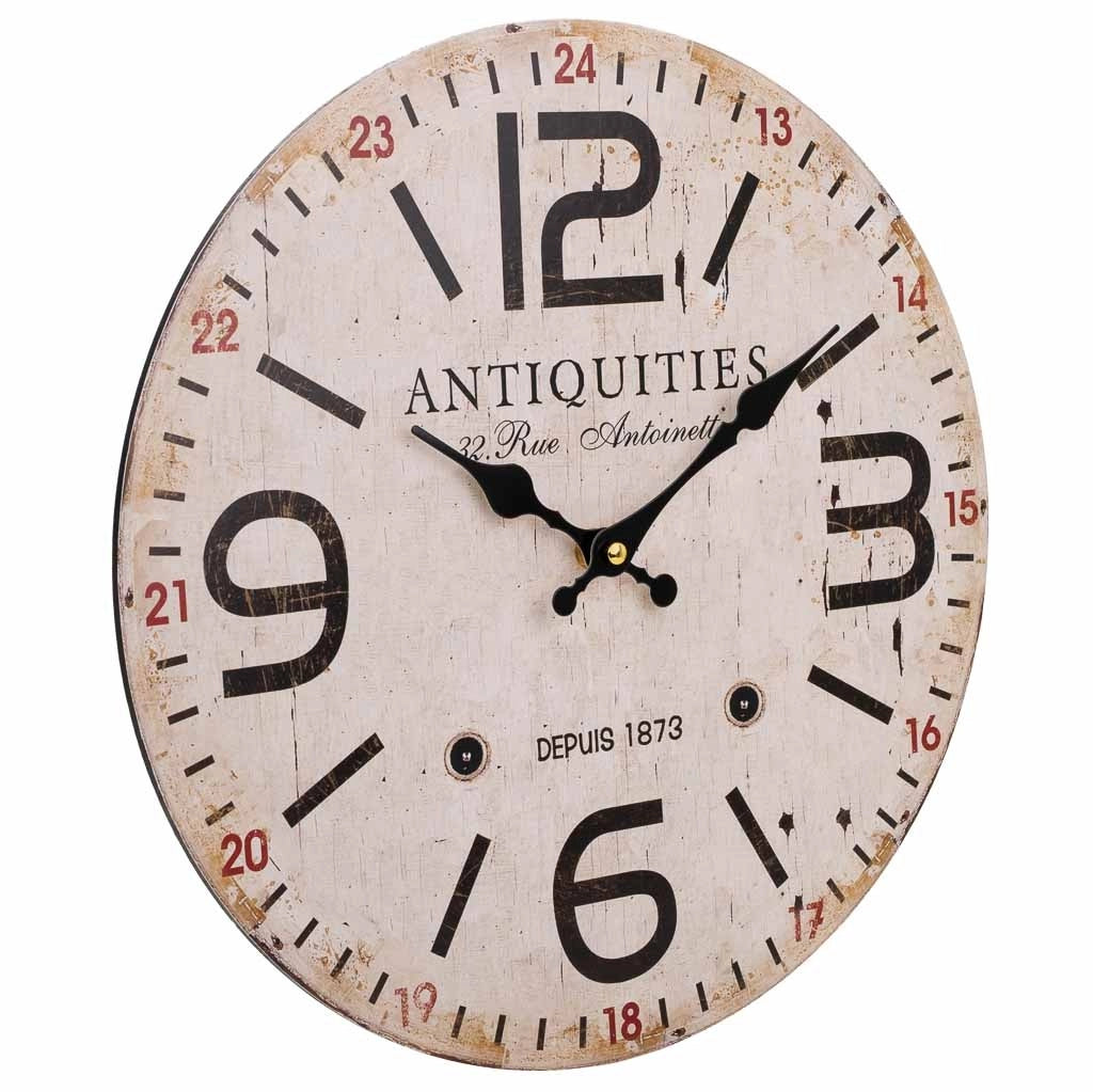 Orologio da parete in legno bianco d34x2h
