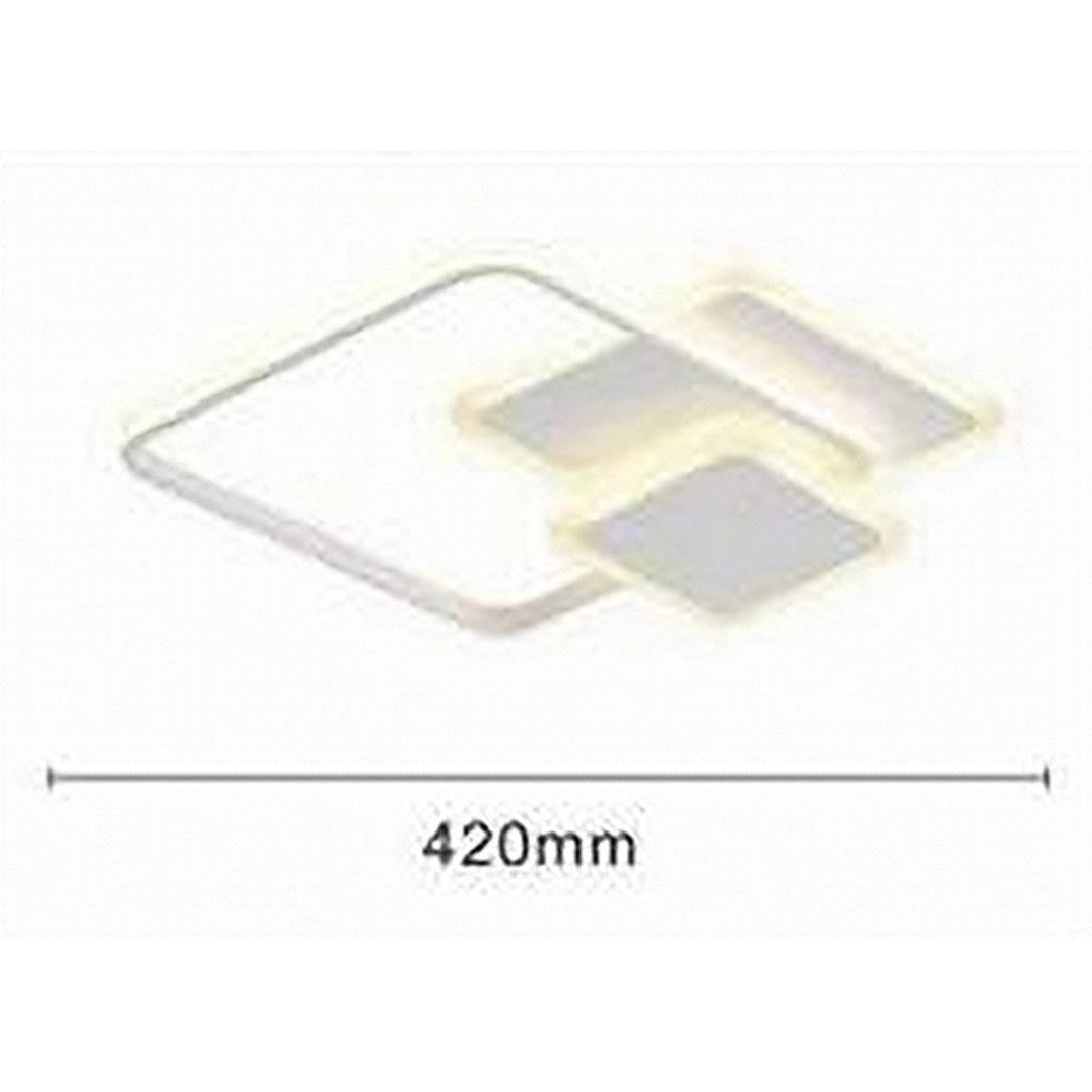 Trade Shop - Plafoniera Luce Fredda Led Quadrata 50w Lampadario Soffitto Bianco Moderno 50064 -