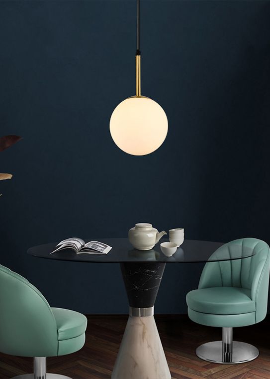 Lampada Da Soffitto Di Vetro Bianco APP431-1CP