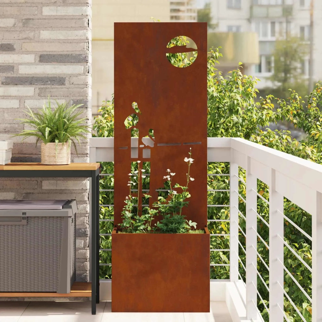 Schermo per privacy in giardino Ruggine 50 x 32 x 150 cm 876475