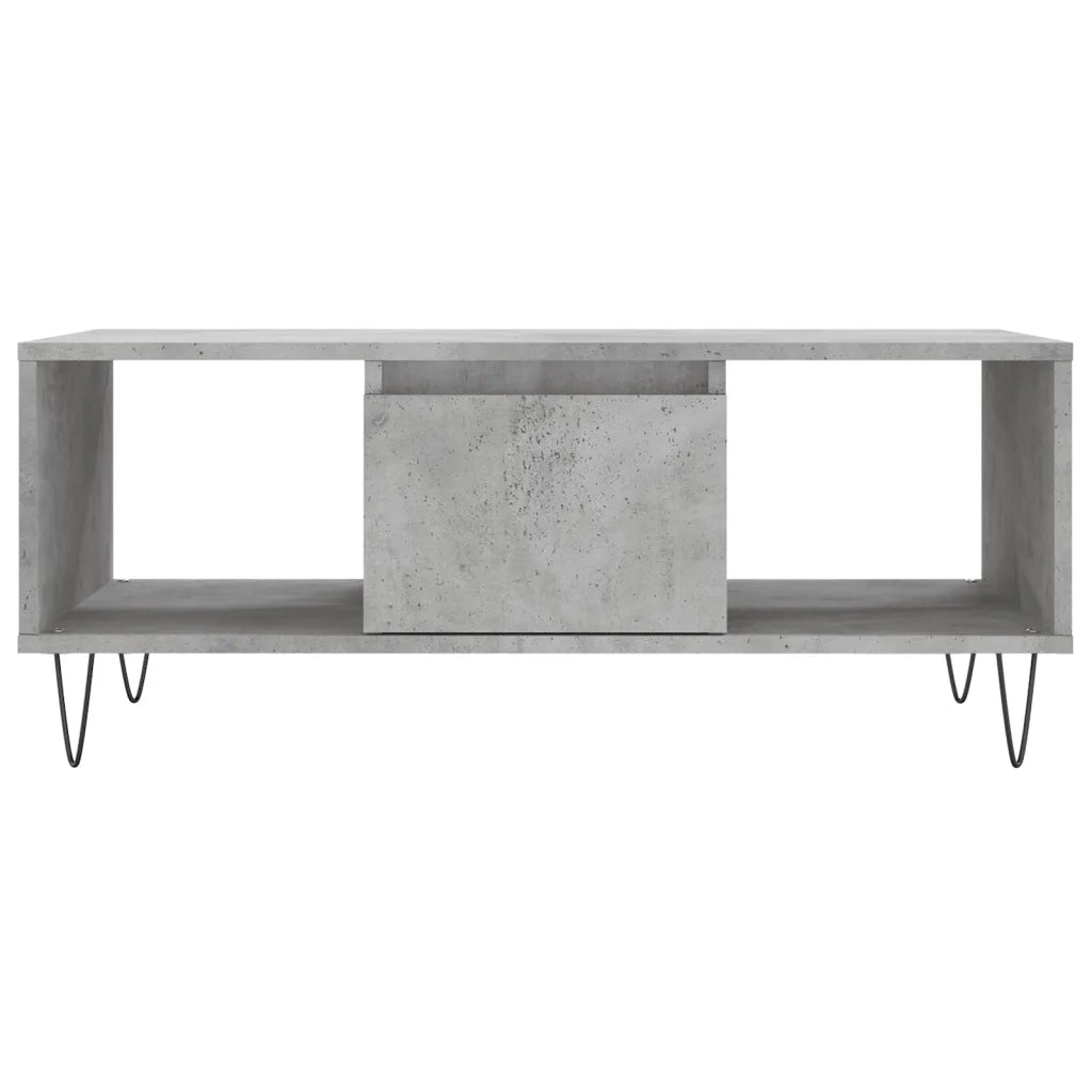 Tavolino salotto | Tavolino da caff¨¨ | Tavolino da Soggiorno Grigio Cemento 90x50x36,5 cm Legno Multistrato
