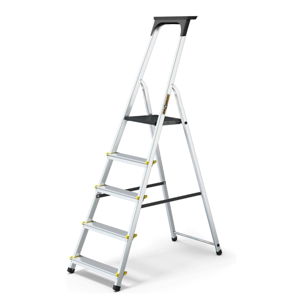 Drabest Scalette Serie Pro Scaletta In Alluminio Scaletta Domestica A 5 Gradini 150kg