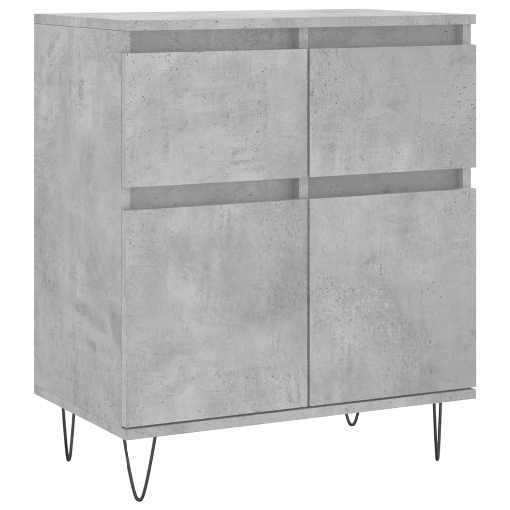 Buffet credenza cassettiera armadio mobile contenitore organizer per cucina soggiorno salotto 60 x 35 x 70 cm legno ingegnerizzato grigio 02_0031974