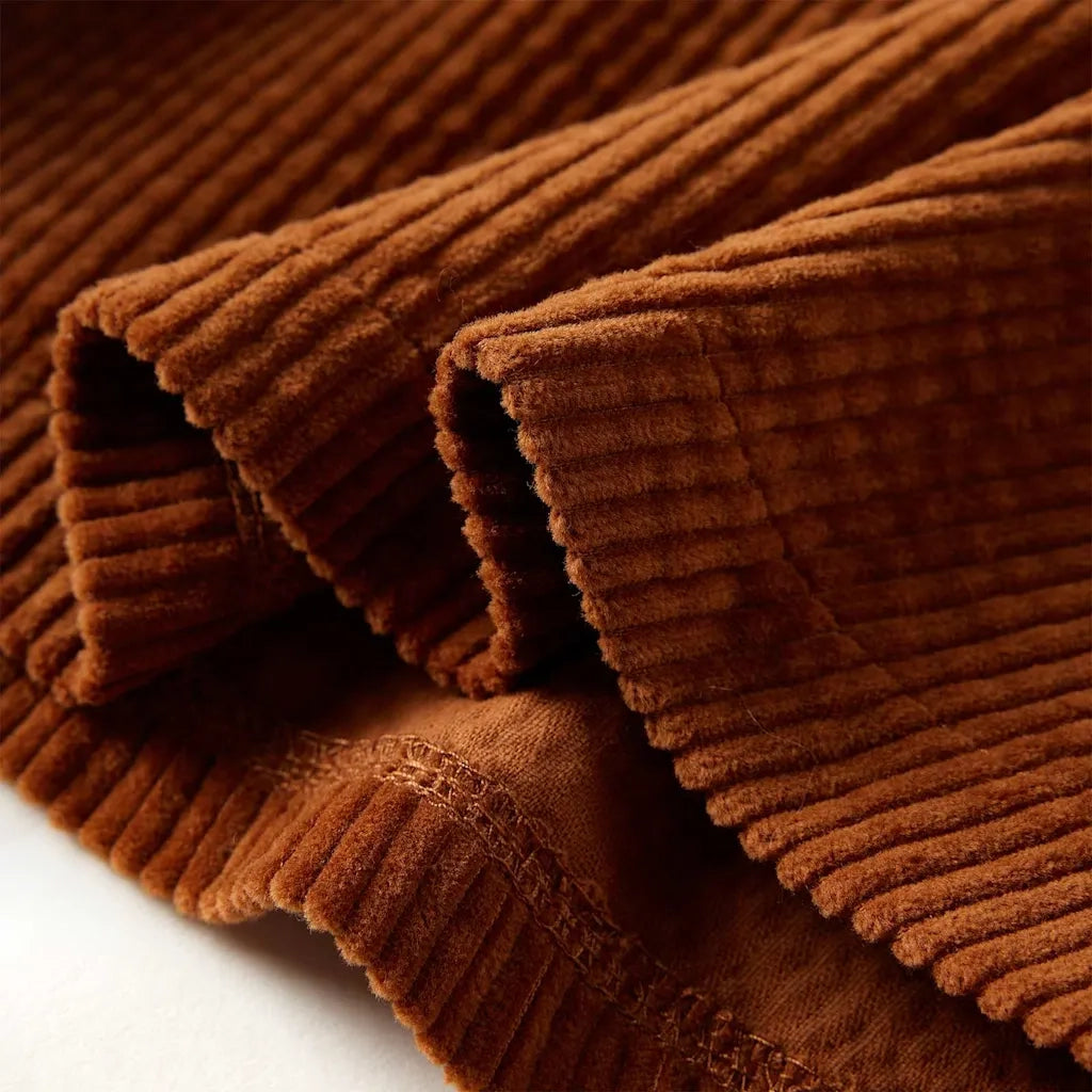 Gonna da Bambina con Tasche a Coste Cognac 116 CFW2147231