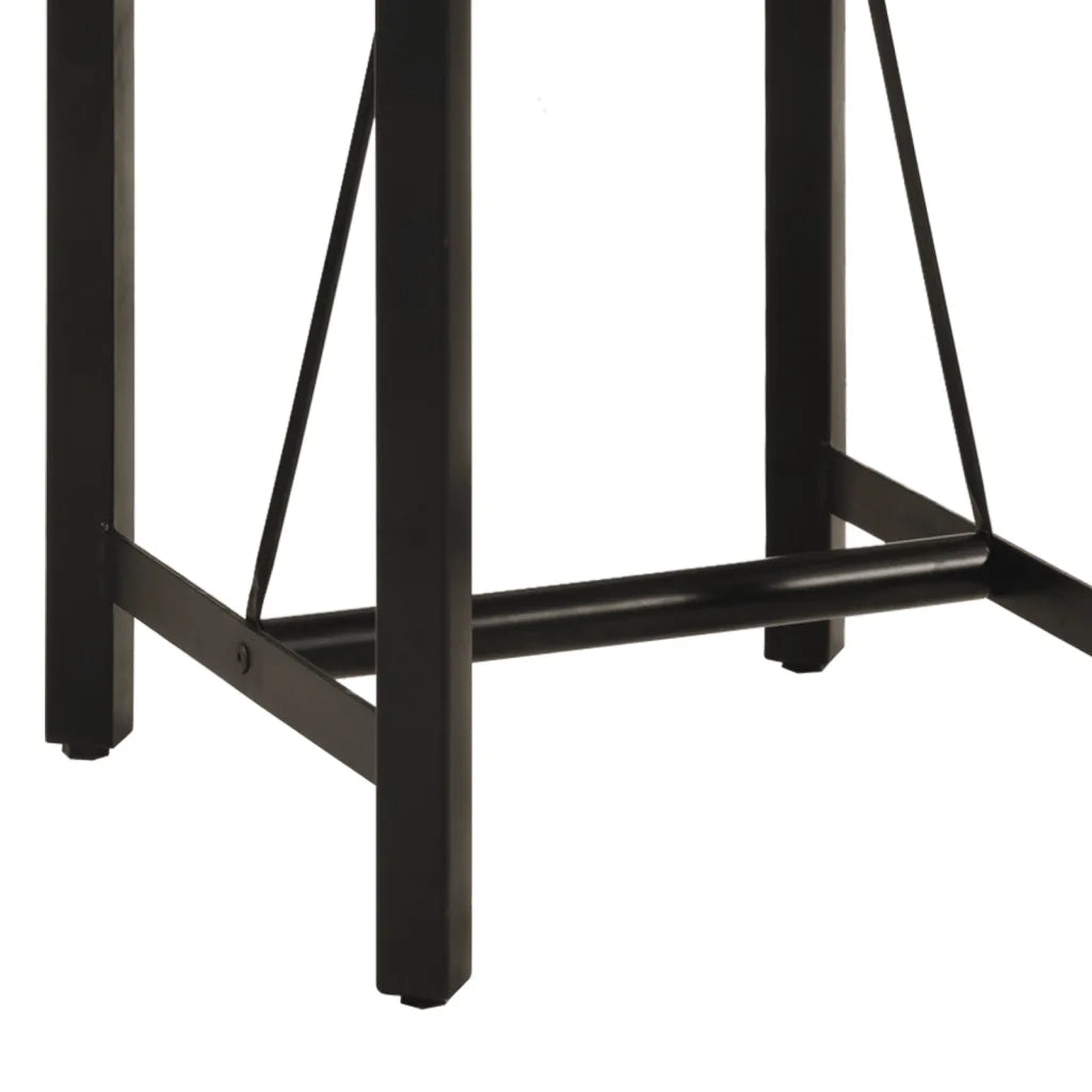 Tavolino da Bar-Tavolino da soggiorno-Tavolo 55x55x107 cm Legno Massello di Mango e Ferro