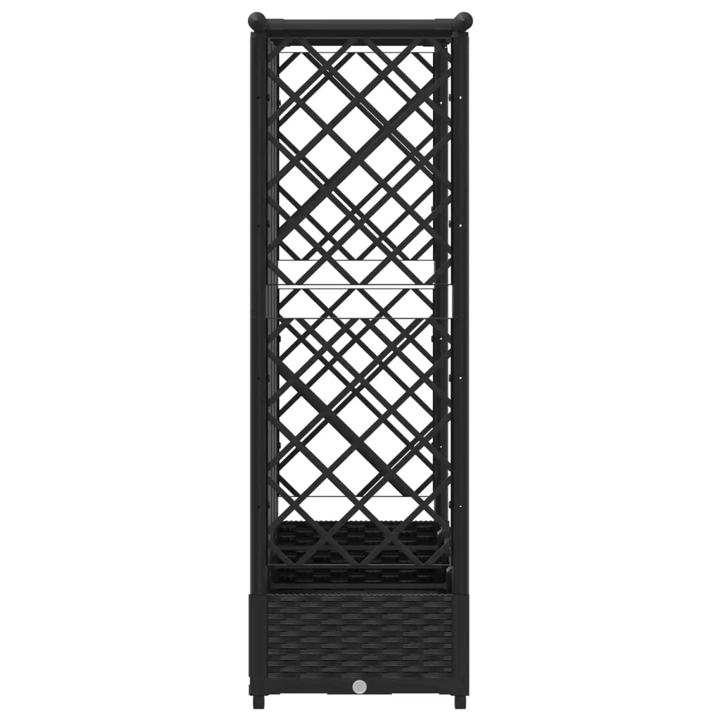 Letto Rialzato con Griglia e Tetto Nero 202,5 x 40 x 123 cm PP 42032547
