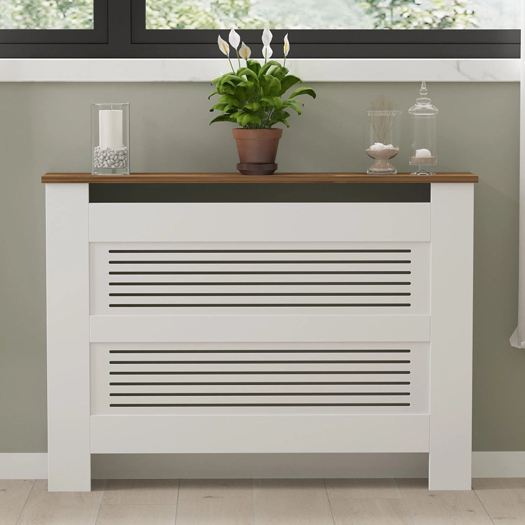 Armadio radiatore in legno "Termora" 112 x 19 x 82 cm - Noce