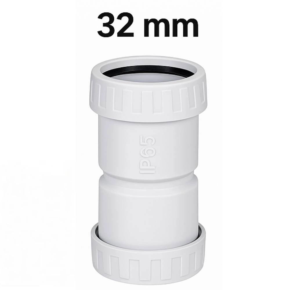 Faeg raccordo tubo rigido manicotto ip65 vari diametri tecnopolimero grigio *** diametro 32 millimetri, confezione 1