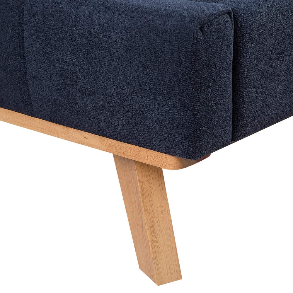 Letto 160 x 200 cm ciniglia blu scuro imbottita testiera trapuntata a canale con struttura