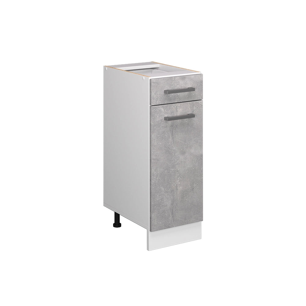 Vicco Base universale Calcestruzzo 30 cm con cassetto, senza piano di lavoro