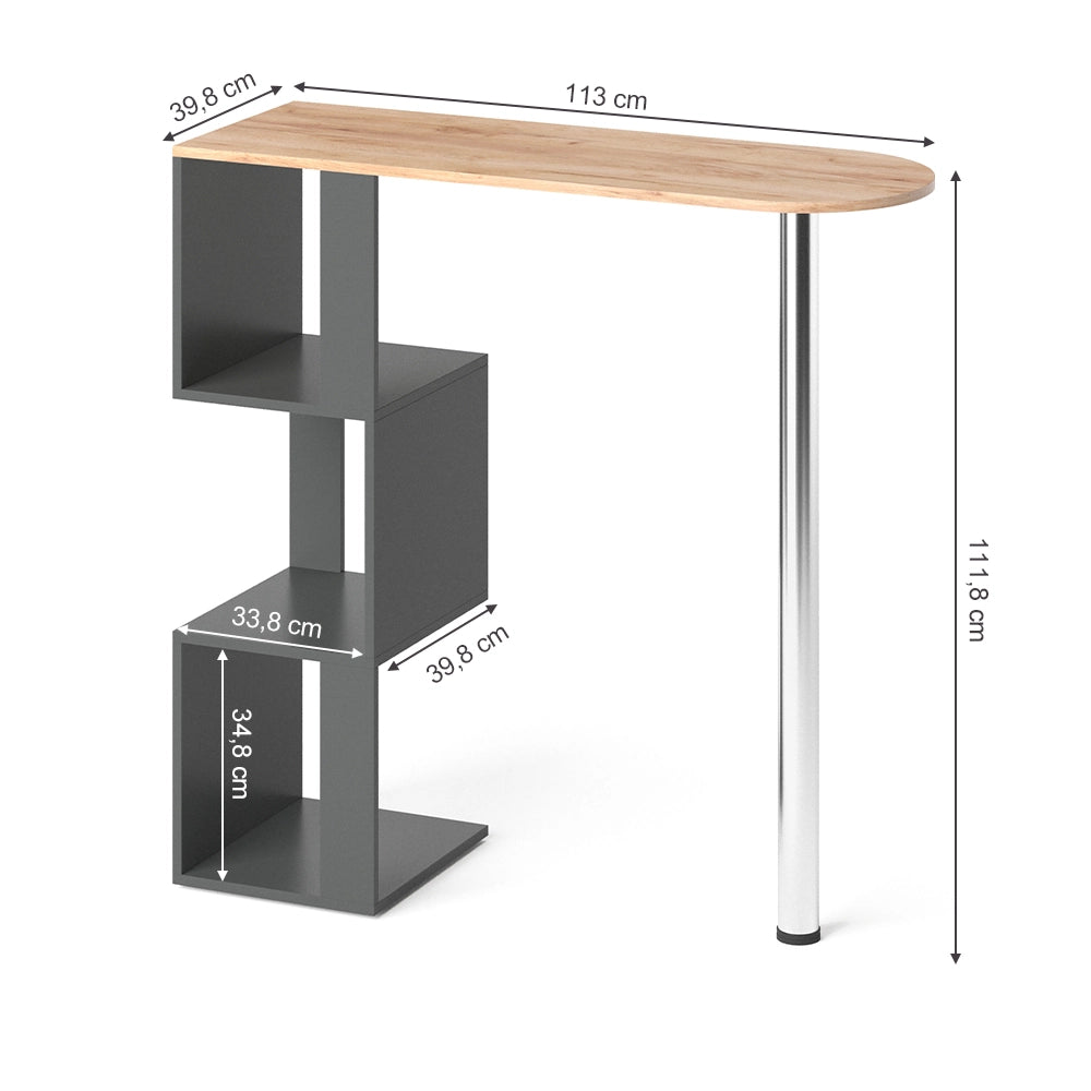 Vicco Tavolo bar alto Quercia dorata 113 x 39.8 cm
