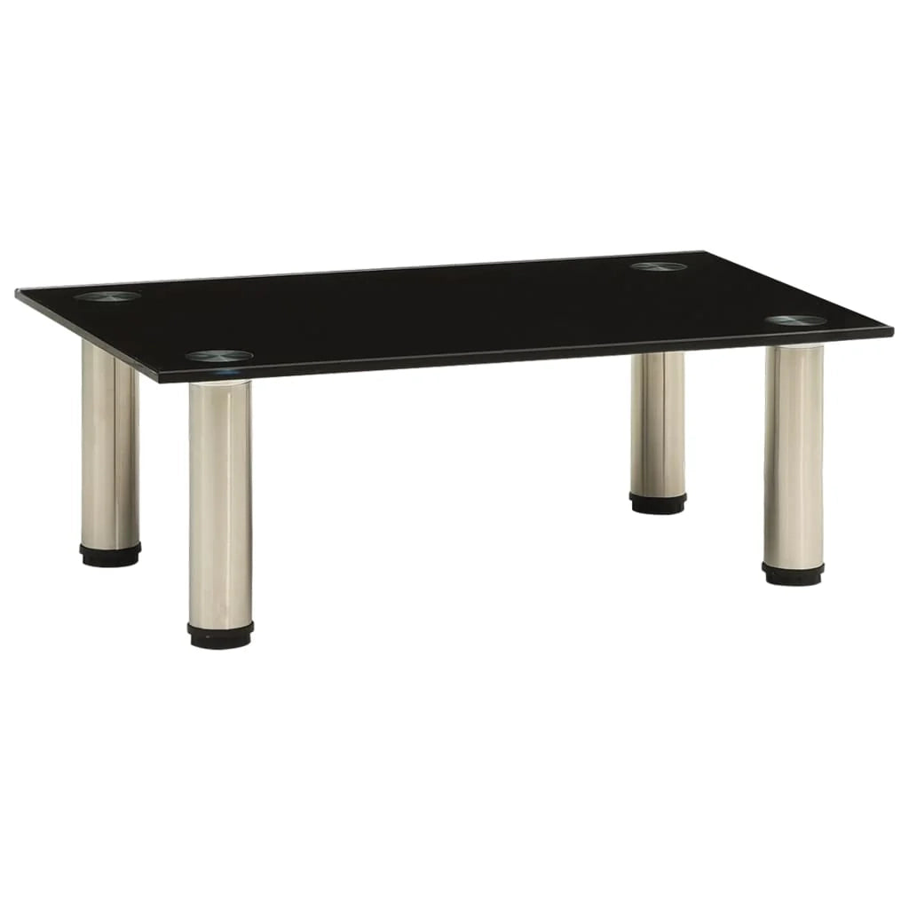 Mobile TV multimediale scaffale per televisione televisione buffet sala da pranzo soggiorno camera da letto 40 x 35 x 17 cm vetro temperato nero 02_0026128