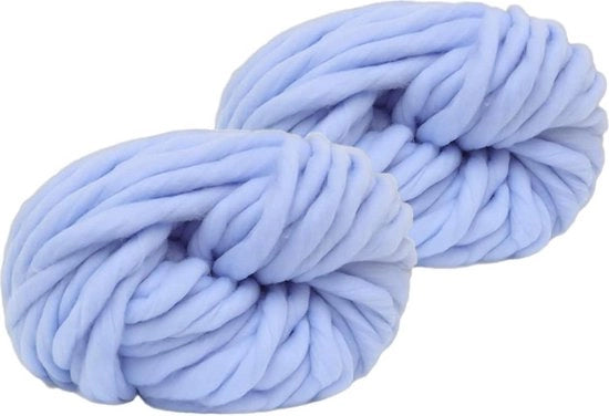 Armbreiwol 500 g - Roving garen crème blu per haken a maglia - lana islandese grozza - gomitolo morbido e ruvido - peso medio