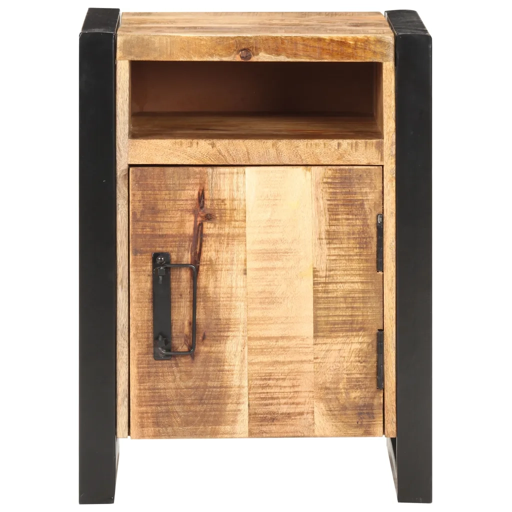 Comodino 40x35x55 cm in Legno Massello di Mango 321567