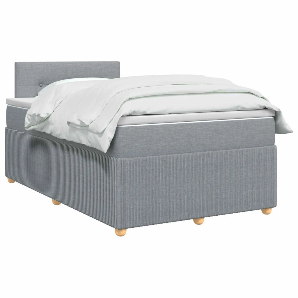 Letto box spring con materasso Grigio Chiaro 120 x 190 cm 3451419
