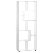 LIBRERIA MODERNA A 8 RIPIANI IN LEGNO TRUCIOLARE 70X24X178 CM BIANCO
