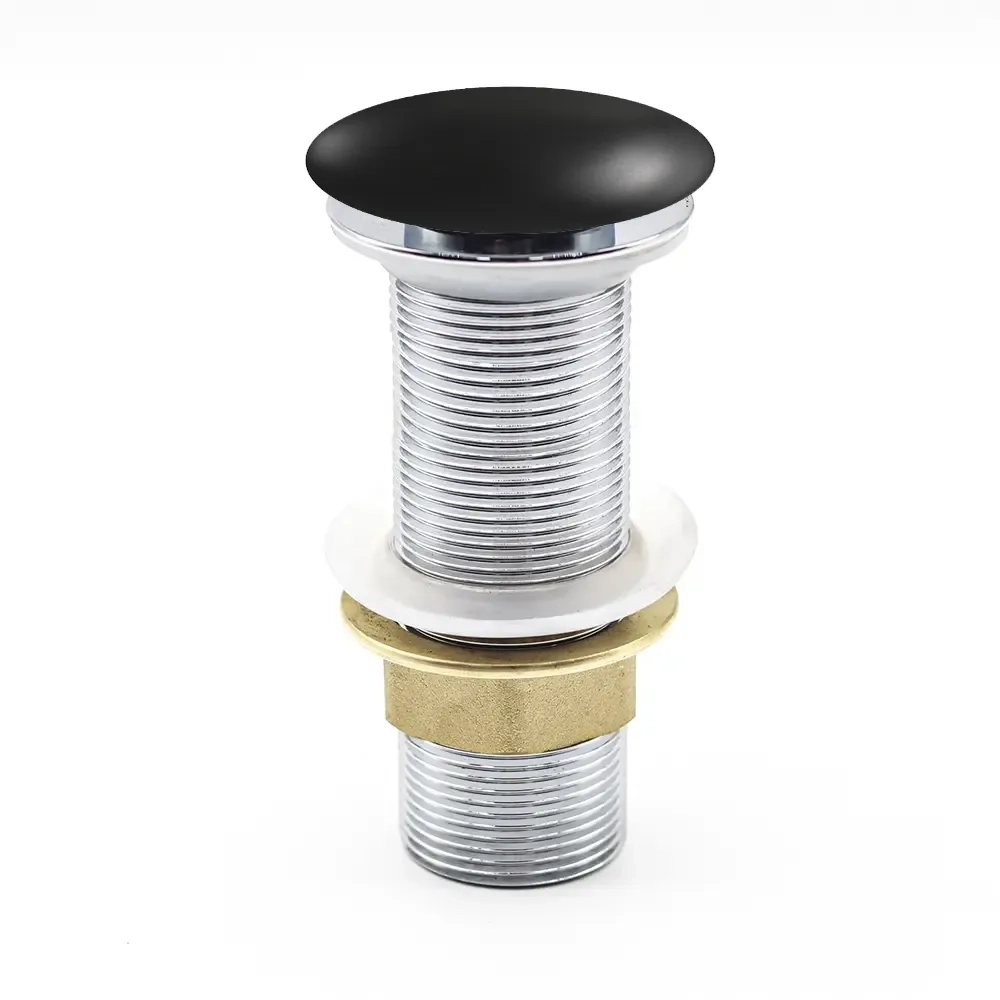 Piletta click-clack universale in ottone con tappo nero opaco | Noana