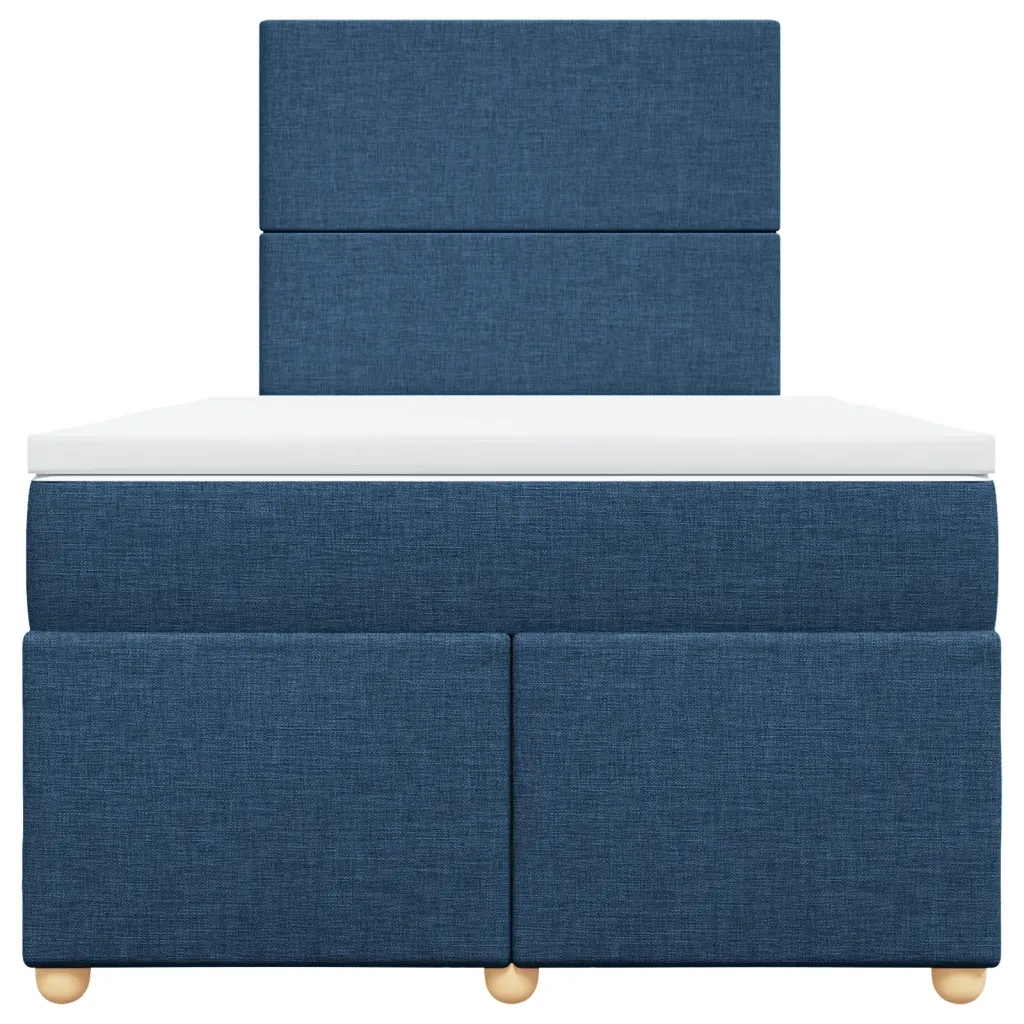 Giroletto a Molle con Materasso Blu 120x200 cm in Tessuto