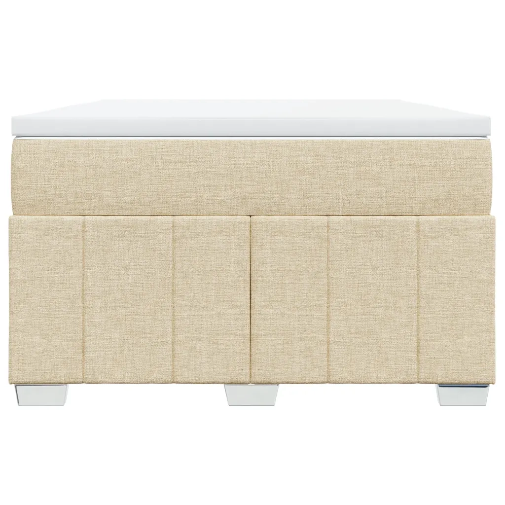 Giroletto a Molle con Materasso Crema 120x190 cm in Tessuto 3285461