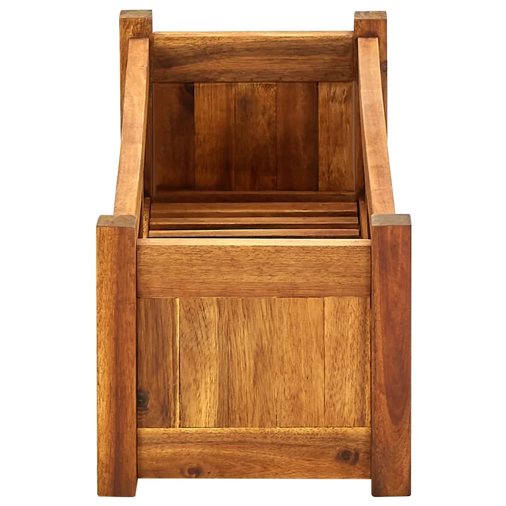 Fioriere | Cassetta per fiori | Letto Rialzato da Giardino in Legno di Acacia 76x27,6x25 cm