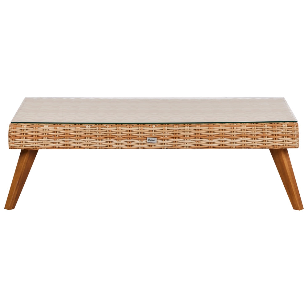 Set giardino in rattan bianco crema composto da divano 3 posti 2 poltrone tavolino esterno elegante