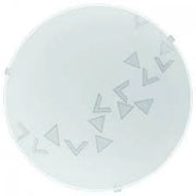 PLAFONIERA MARS 1 LUCE VETRO CON TRIANGOLINI - EGLO 80263