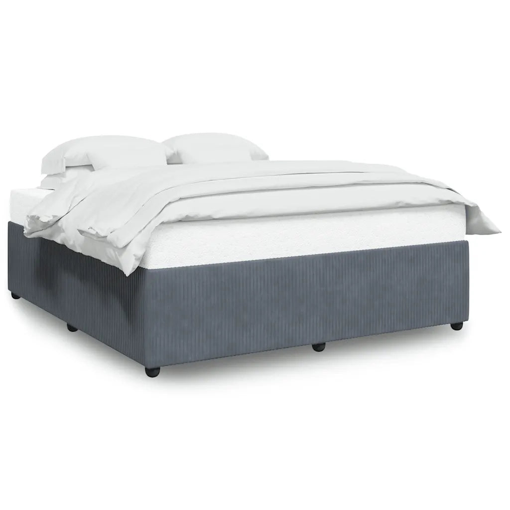 Giroletto senza Materasso Grigio Scuro 180x200 cm Velluto 3285025